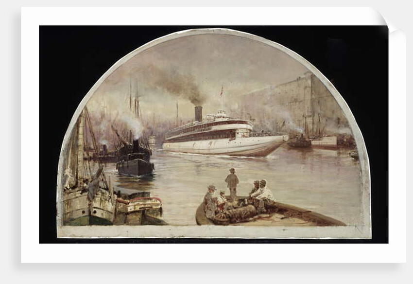 The Chicago River at Lake Street Bridge, 1900 by Lawrence Carmichael Earle