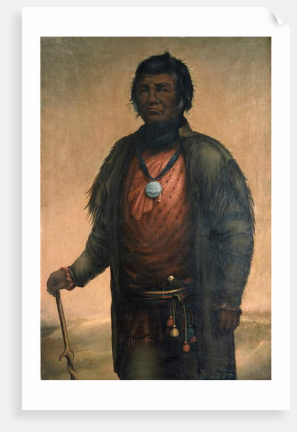 Portrait of Shabbona, Potawatomi Chief, 1859 by E. S. Webber