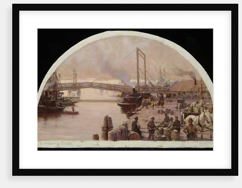 The First Bridge Across the Chicago River, 1834, 1900 by Lawrence Carmichael Earle