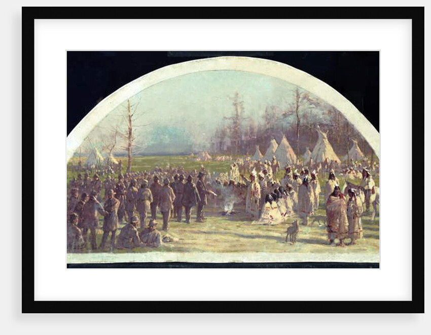 The Last Council of the Potawatomies, 1833, 1900 by Lawrence Carmichael Earle