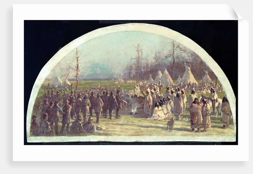 The Last Council of the Potawatomies, 1833, 1900 by Lawrence Carmichael Earle