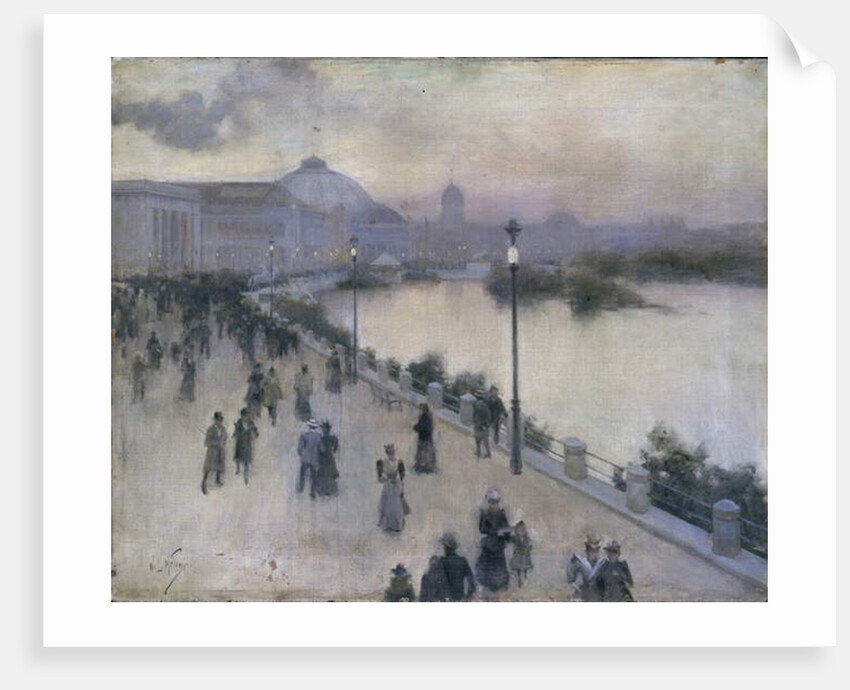 Sunset Hour on the West Lagoon, World's Columbian Exposition, c.1893 by Willard Leroy Metcalf