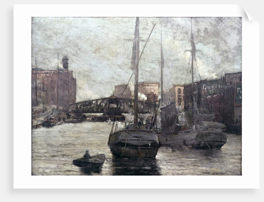 View of the Chicago River showing Clark Street Bridge, 1910-12 by William Clusmann