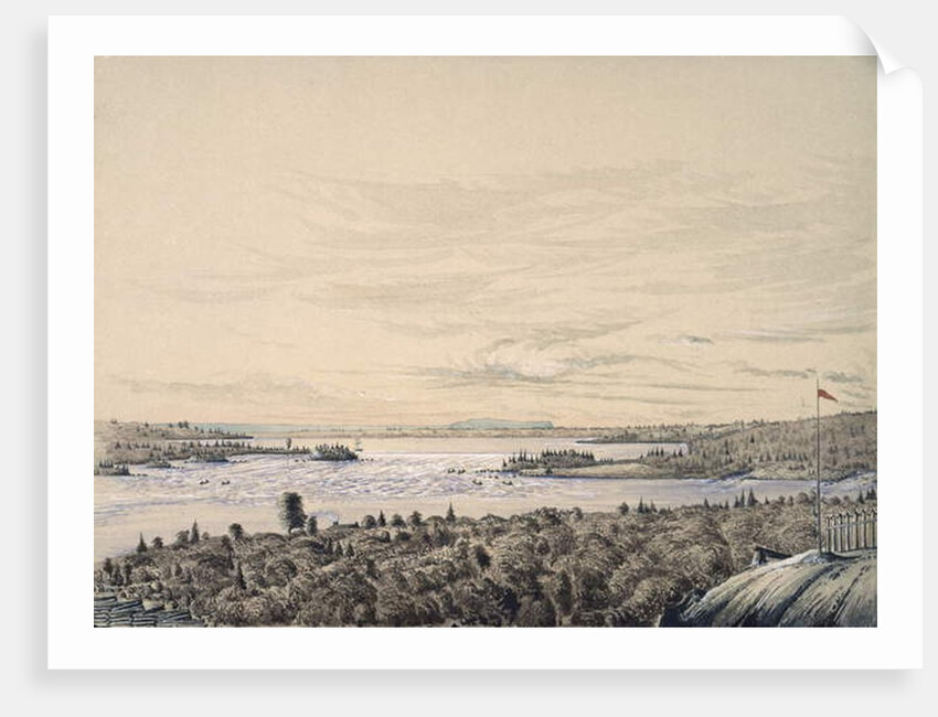 Sault de Ste. Marie between Lakes Huron and Superior, 1842 by Henry Francis Ainslie