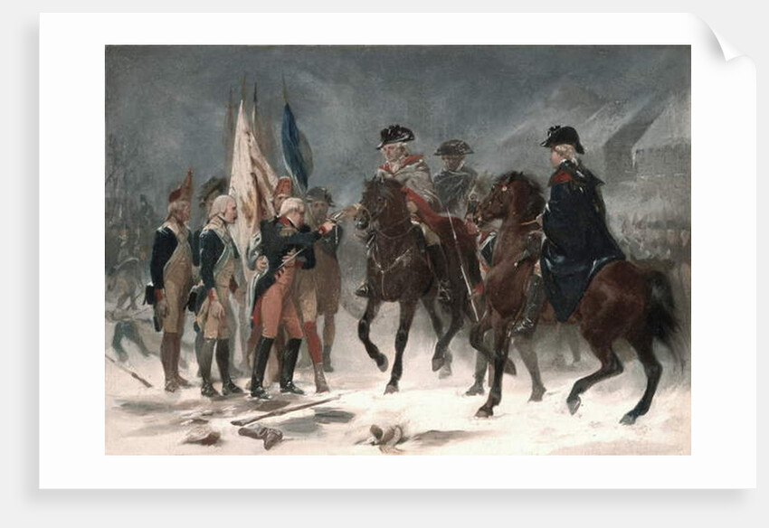 Surrender of Colonel Rall at the Battle of Trenton, December 26th, 1776, 1858 by Alonzo Chappel
