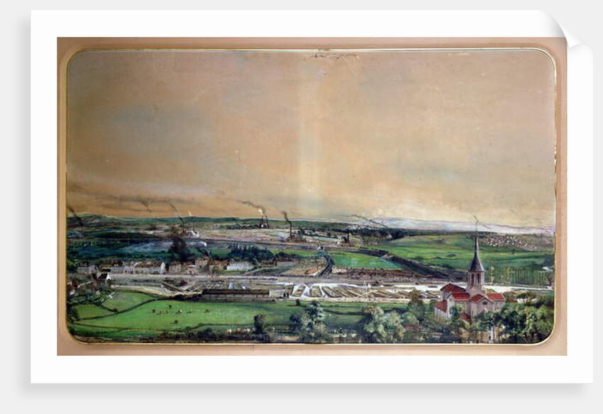 Industrial landscape in the Blanzy coal field, Saone-et-Loire, c.1860 by Ignace Francois Bonhomme