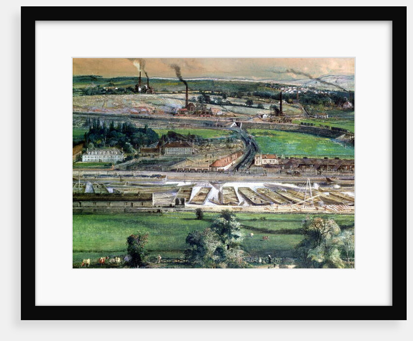 Industrial landscape in the Blanzy coal field, Saone-et-Loire, c.1860 by Ignace Francois Bonhomme