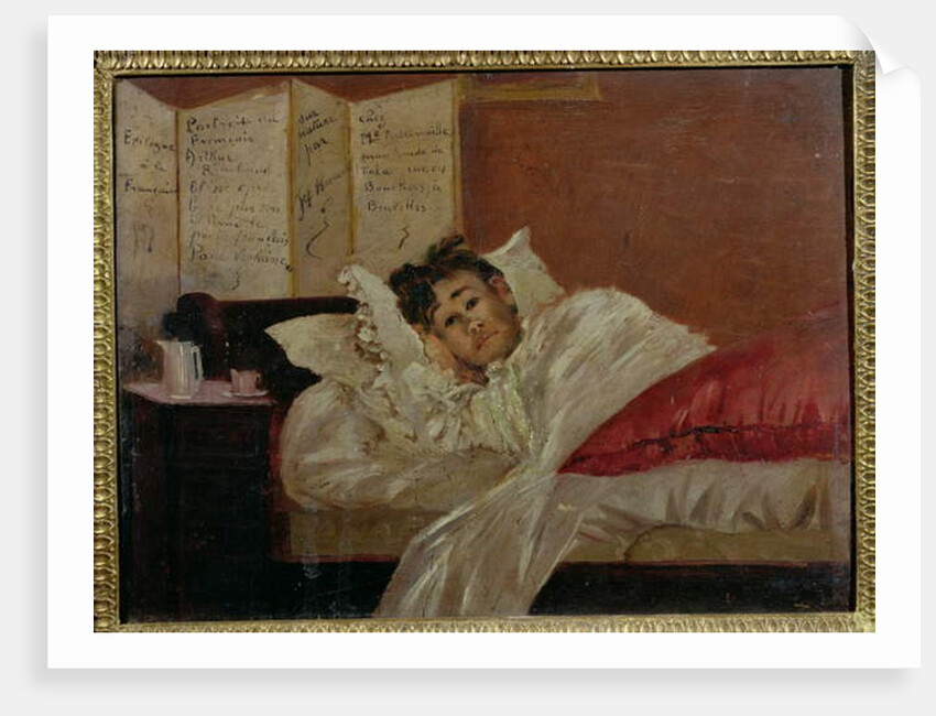 Arthur Rimbaud in his Bed in Brussels by Jef Rossman
