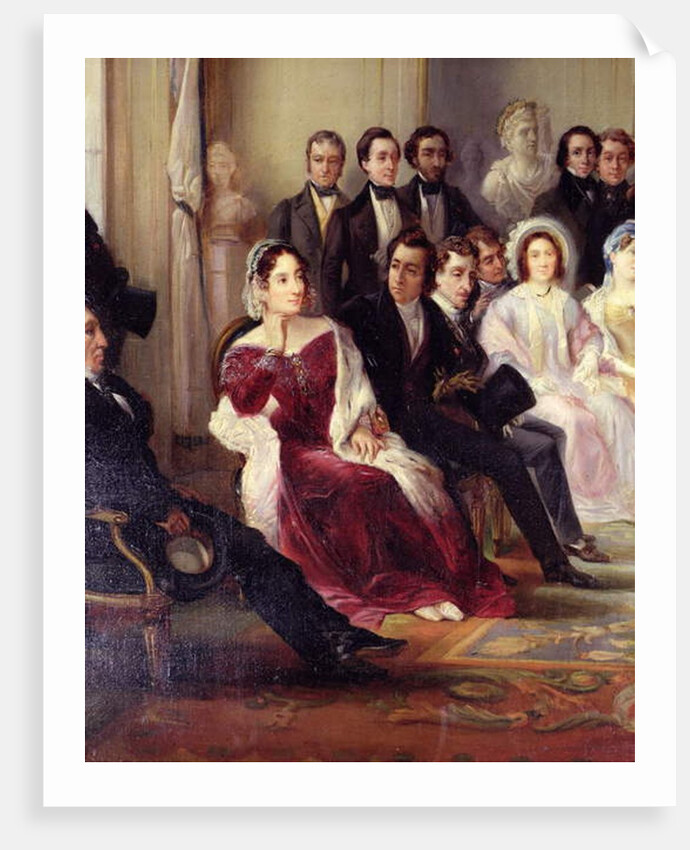 Francois Andrieux Reading his Tragedy 'Junius Brutus' in the Foyer of the Comedie Francaise, 26th May 1828, 1847 by Francois Joseph Heim