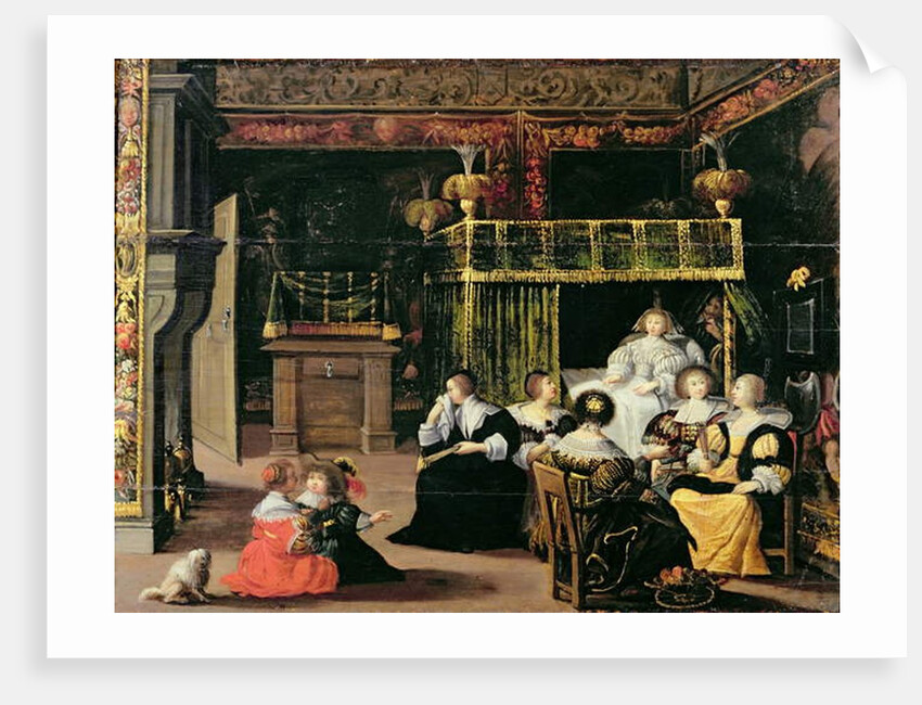 Visit to the new mother by Abraham Bosse