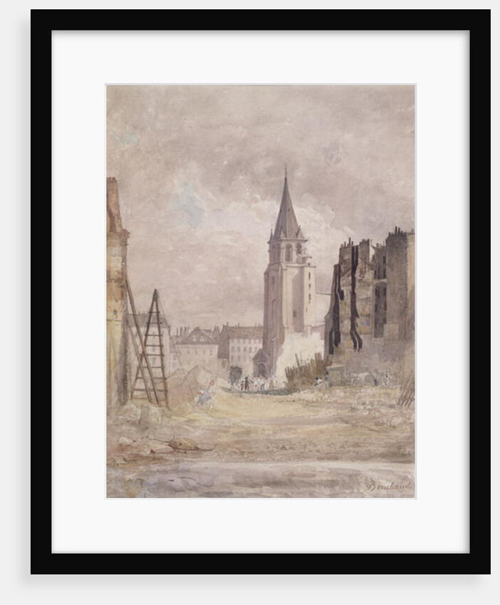 Demolition of Saint-Germain-des-Pres, c. 1867-68 by Prudent Leon Bouchaud