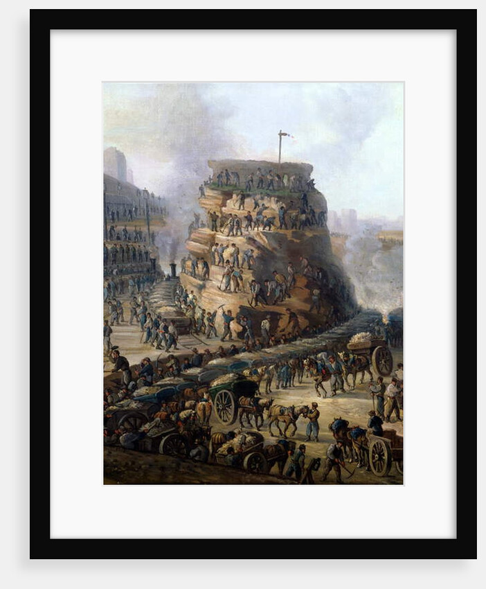 The Emperor Napoleon III and the Empress Eugenie visiting the Chaillot Hill while being levelled, 1867 by Louis Moullin