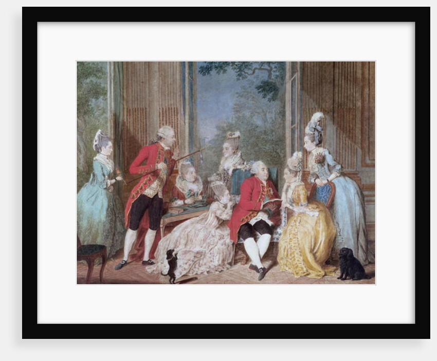 The Salon of Philippe Egalite Duc d'Orleans by Louis Carrogis Carmontelle