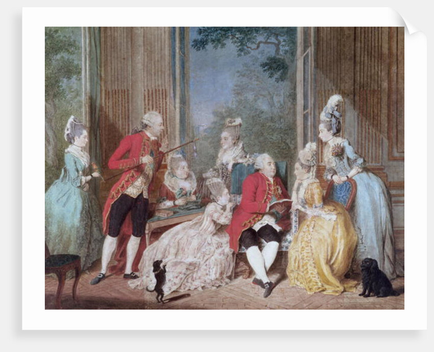 The Salon of Philippe Egalite Duc d'Orleans by Louis Carrogis Carmontelle