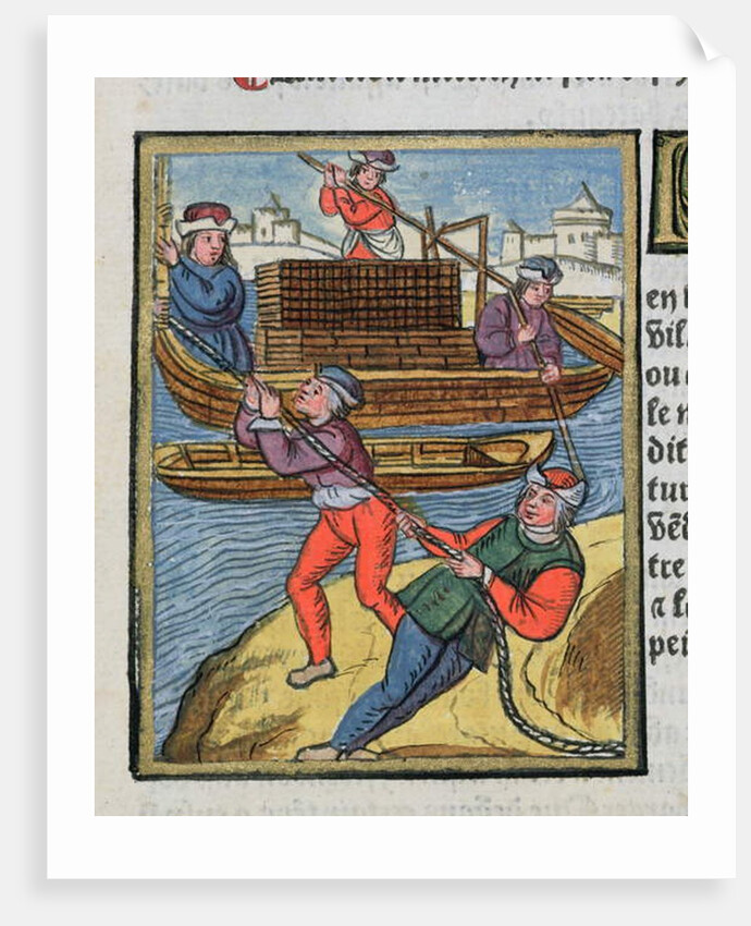 Wood transport on the River Seine by Antoine Verard