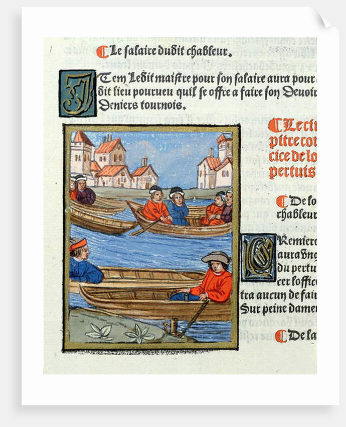 Ferrymen on the River Seine by Antoine (attr. to) Verard