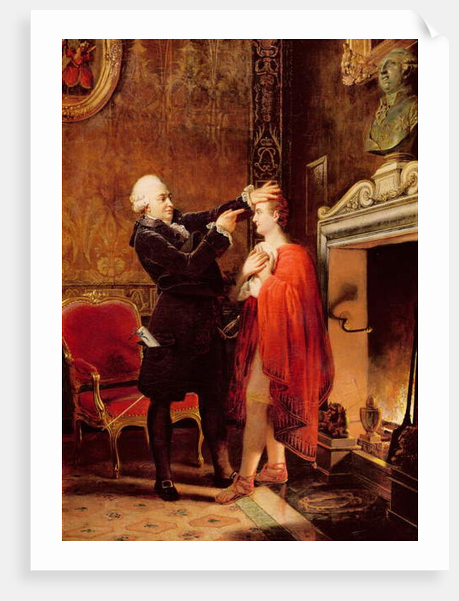 Jean-Francois Ducis Telling the Future of the Actor, Talma, by Reading the Lines on his Face, 1833 by Louis Ducis