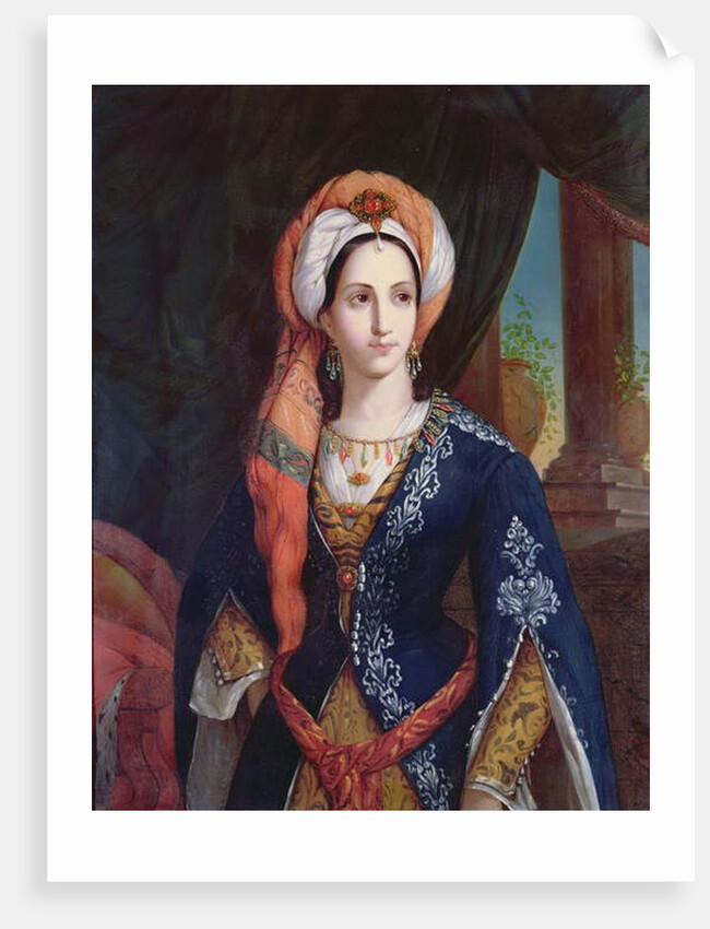 Portrait of the actress Mlle Rachel in the role of Roxanne for the play, Bajazet by Jean Racine by French School