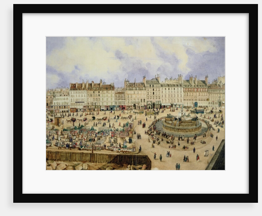 View of the Place de la Republique and the Fountain, 1848 by N. Pelcocq