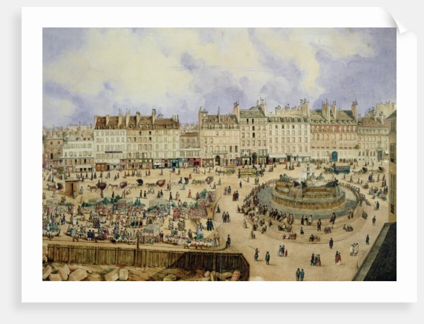 View of the Place de la Republique and the Fountain, 1848 by N. Pelcocq