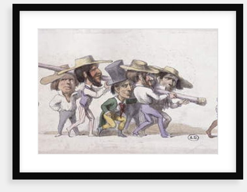 Cartoon depicting France as the slave trader of its colonies, c.1845-48 by French School
