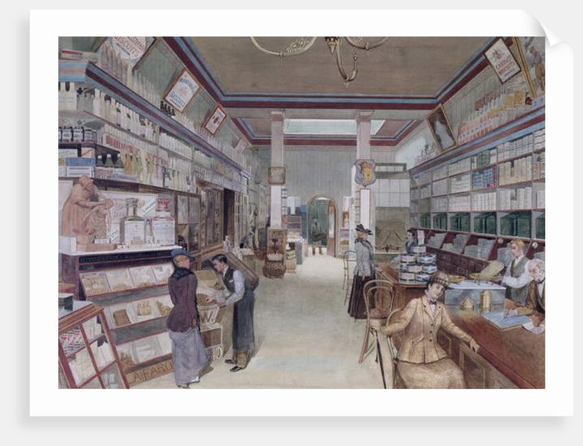 Interior of a London Shop, late 19th century by English School