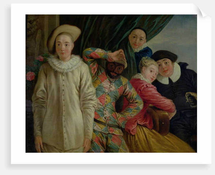 Harlequin, Pierrot and Scapin by Jean Antoine Watteau
