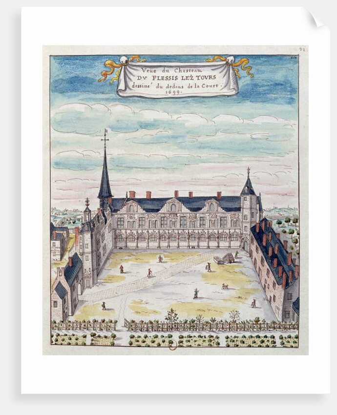 View of the Chateau de Plessis-les-Tours in the Tourraine, 1699 by French School