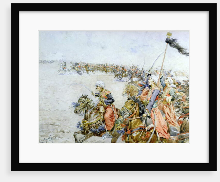 Charge of the Mamelukes at the Battle of Austerlitz, 2nd December 1805 by Felicien baron de Myrbach-Rheinfeld
