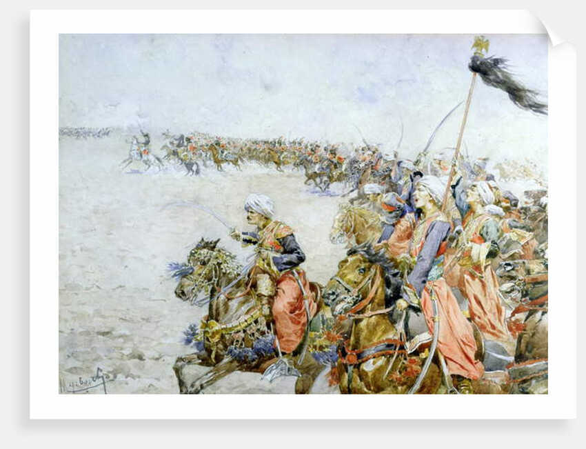 Charge of the Mamelukes at the Battle of Austerlitz, 2nd December 1805 by Felicien baron de Myrbach-Rheinfeld