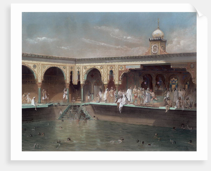 The Deligny Baths, Paris, 1842 by French School