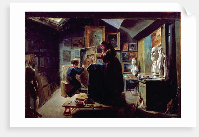 In the Artist's Studio, 1820-30 by Achille Deveria
