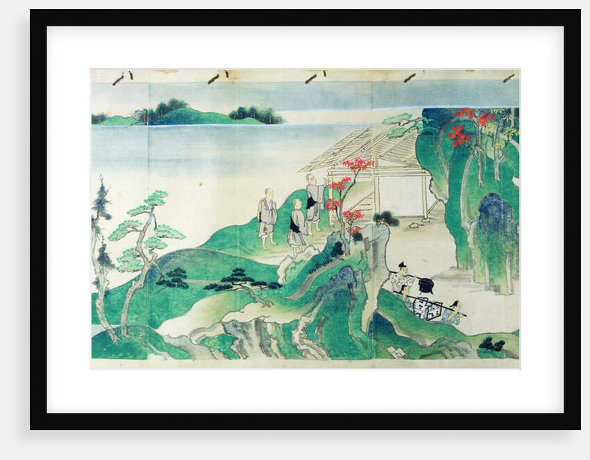 Servants, from an illustrated history of the life of the monk Ippen by Japanese School