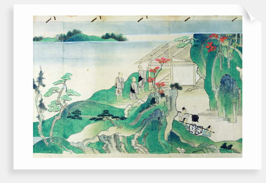 Servants, from an illustrated history of the life of the monk Ippen by Japanese School