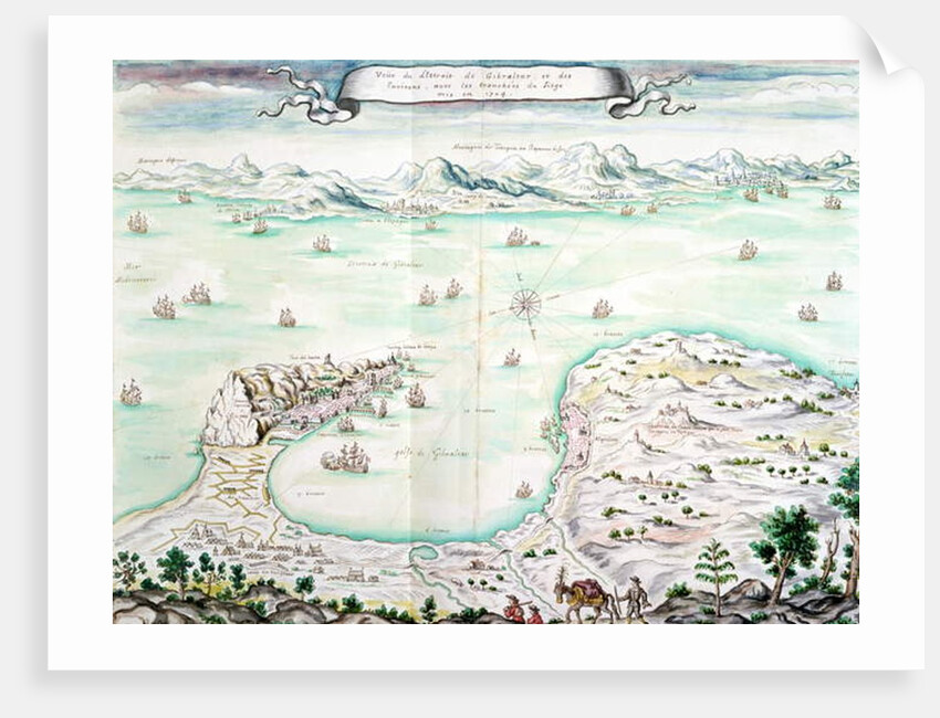 View of the Siege of Gibraltar in 1704 by French School