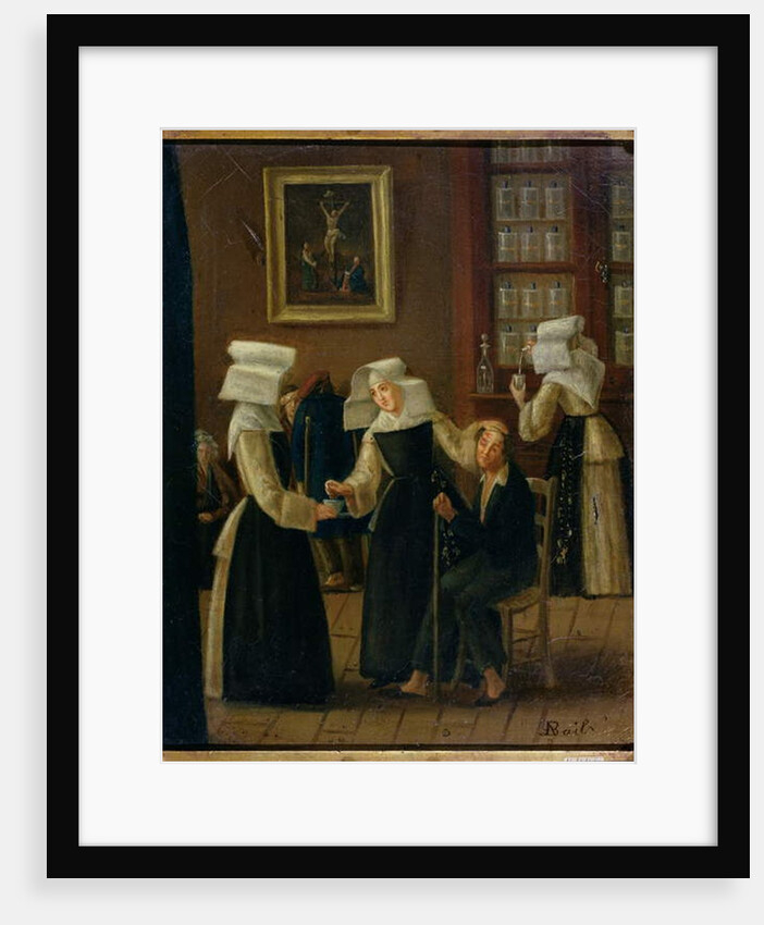 Nuns dressing a sick man by Antoine Jean Bail