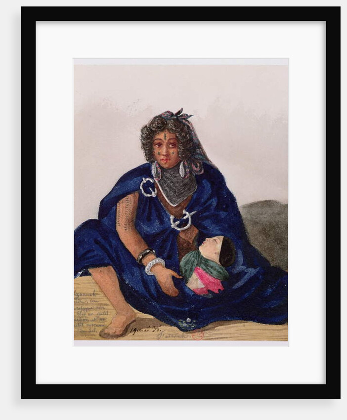 A sorceress telling the future with corn and salt in Ghzannah, 1835 by Theodore Leblanc