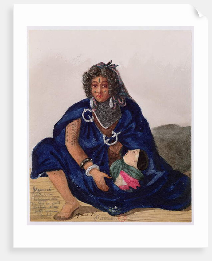 A sorceress telling the future with corn and salt in Ghzannah, 1835 by Theodore Leblanc