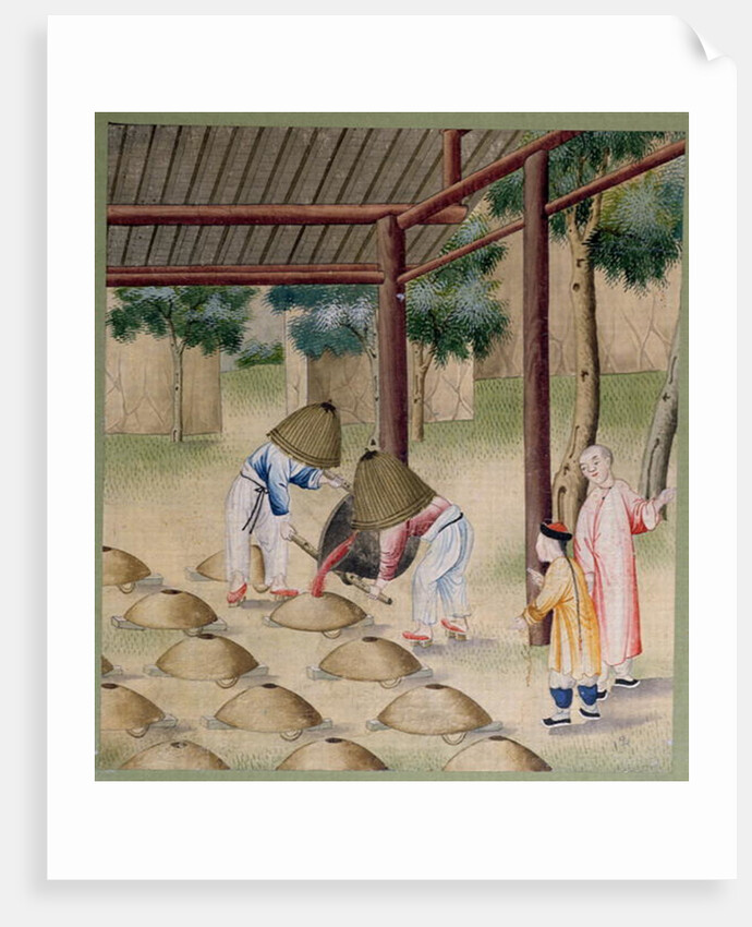 Working in a Traditional Forge by School Chinese