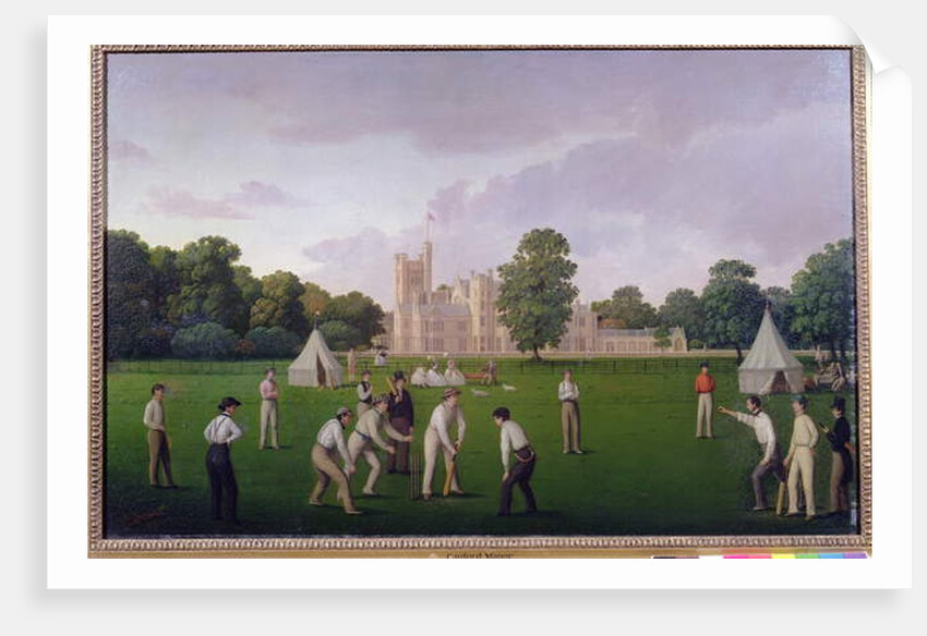Cricket at Canford Manor, 1855 by English School
