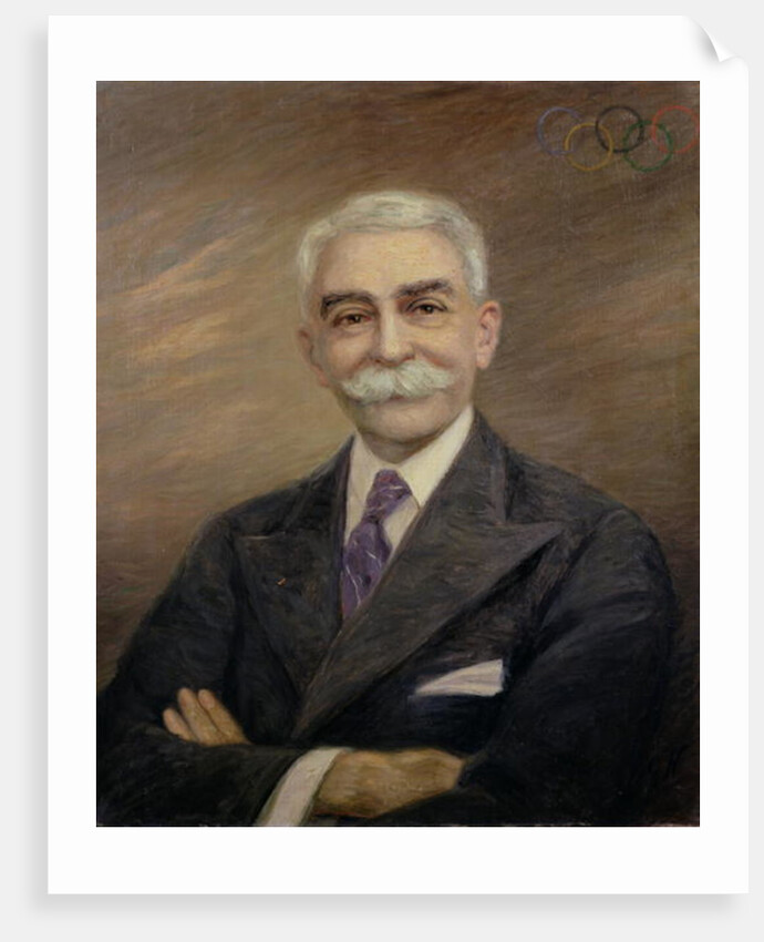 Portrait of Baron Pierre de Coubertin by School French