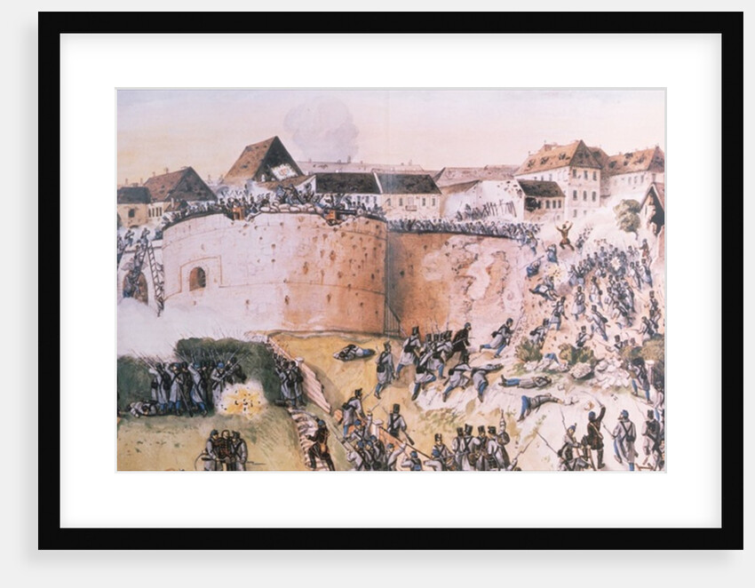 The Hungarian Revolution of 1848: Austrian troops assault the Buda Castle on 21st May 1849 by School Hungarian