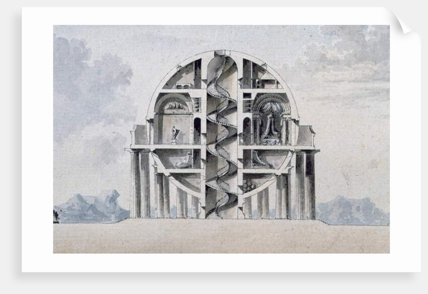 Design for a House for a Cosmopolite, 1783 by Antoine Laurent Thomas Vaudoyer