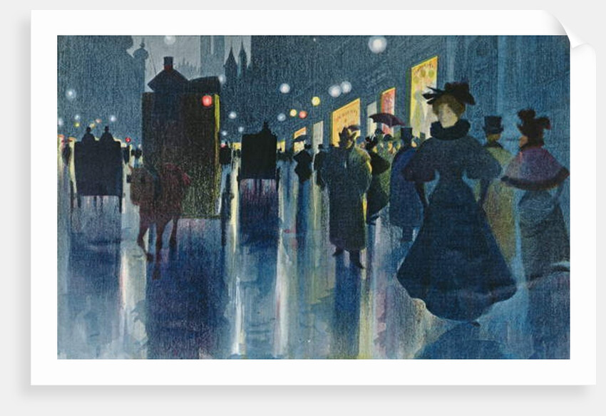 Munich Street at Night by Karl Vetter