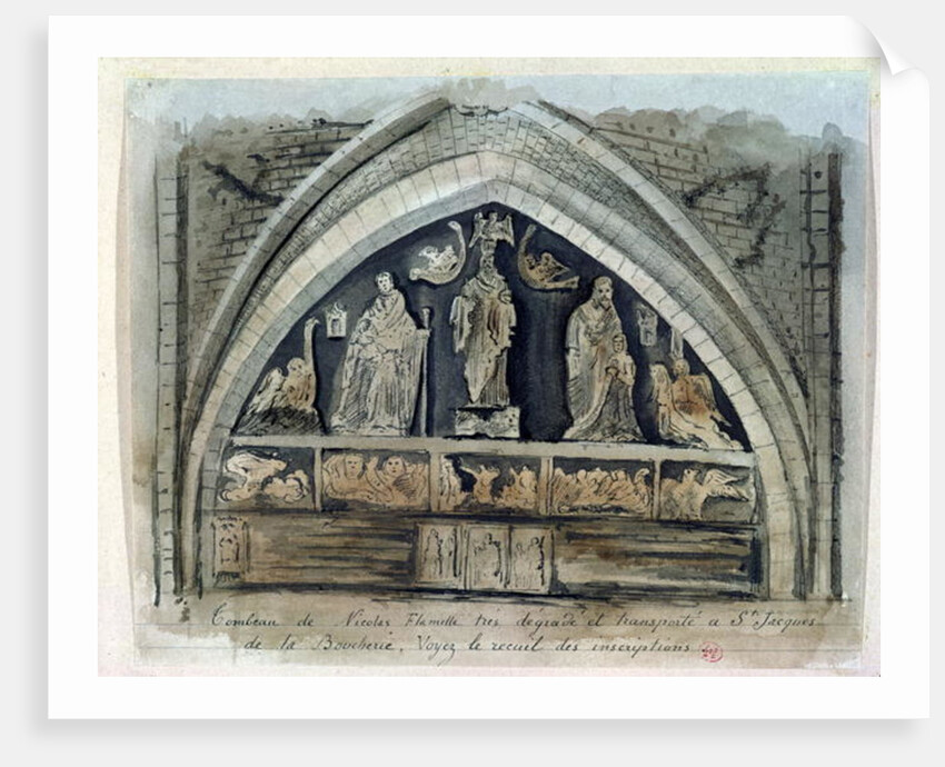 Tomb of Nicolas Flamel at the Cimetiere des Innocents by French School