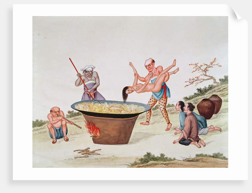 Plunging a woman into boiling water by School Chinese