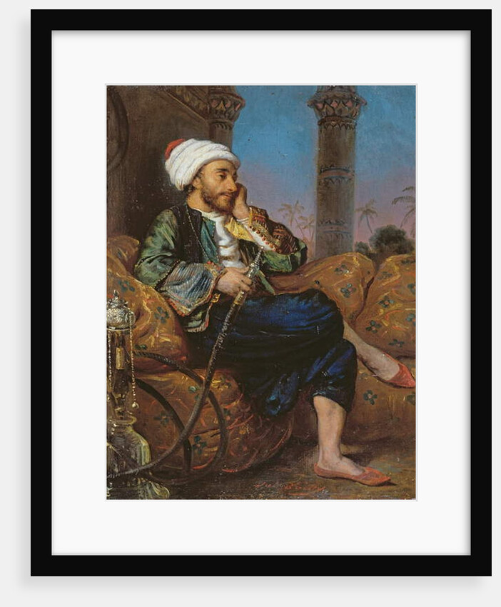 An Egyptian Man Smoking a Hookah by Louis Leopold Boilly