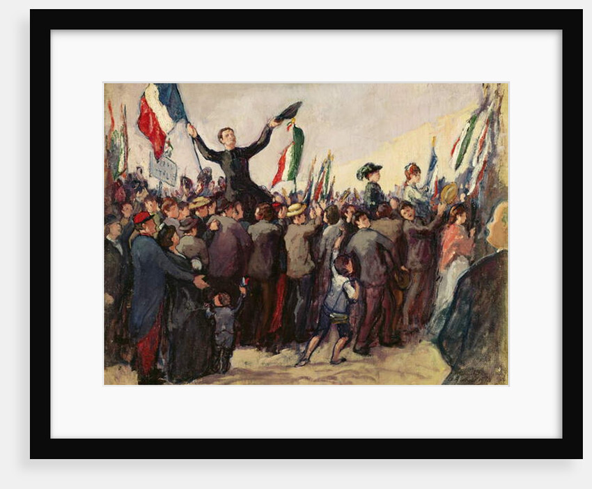 Italian volunteers arriving in Marseilles to enrol in the French army on 4th August 1914 by Leon Giran-Max