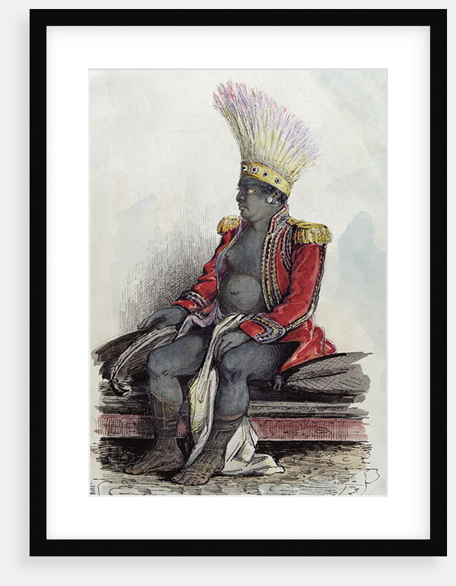 King Temoana on the island of Nuka-Hiva dressed in the uniform of a French colonel, c.1841-48 by Maximilien Radiguet