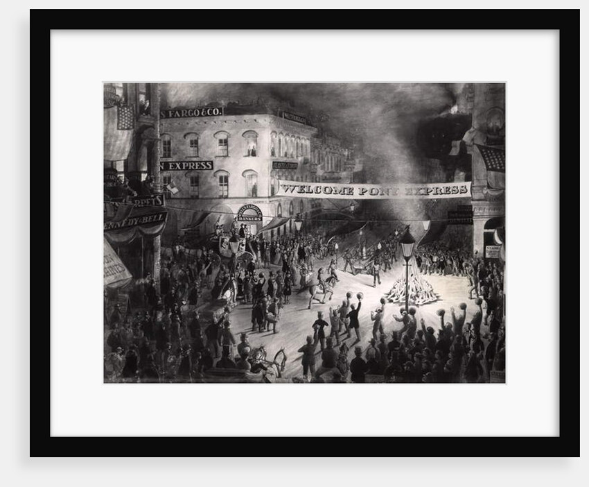 Triumphant Arrival of the First Pony Express Messenger in Sacramento, 13th April 1860 by American School